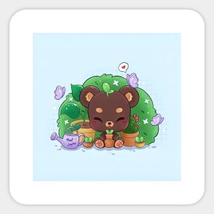 Bear Loves Planting Sticker